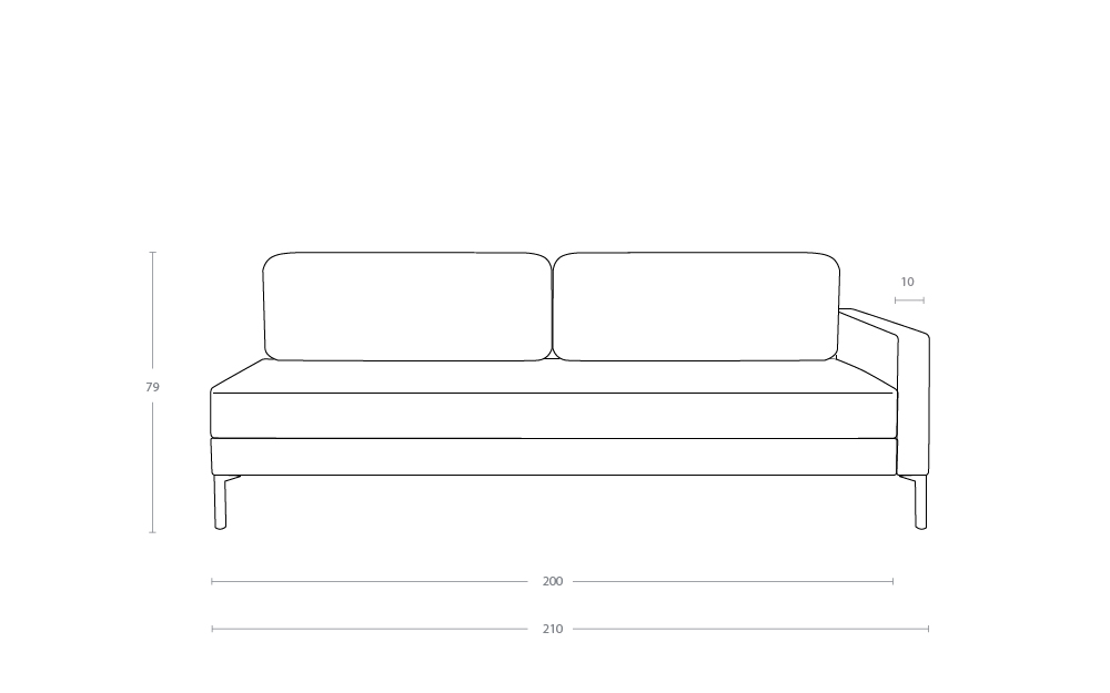 Dimensoes do produto sofa cama cc